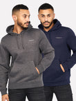 Traymax Hoodie 2pk Navy/Charcoal Marl