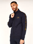 Trackside Zip Thru Sweat Navy