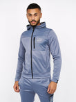 Catmoore Zip Thru Tracktop Steel Blue