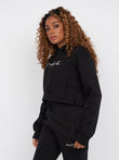 Ladies Crushaw Crop Hoodie Black